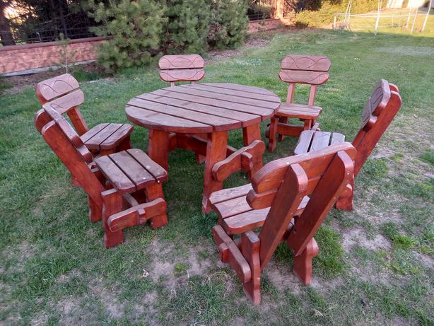 meble ogrodowe komplet stół i 6 krzeseł