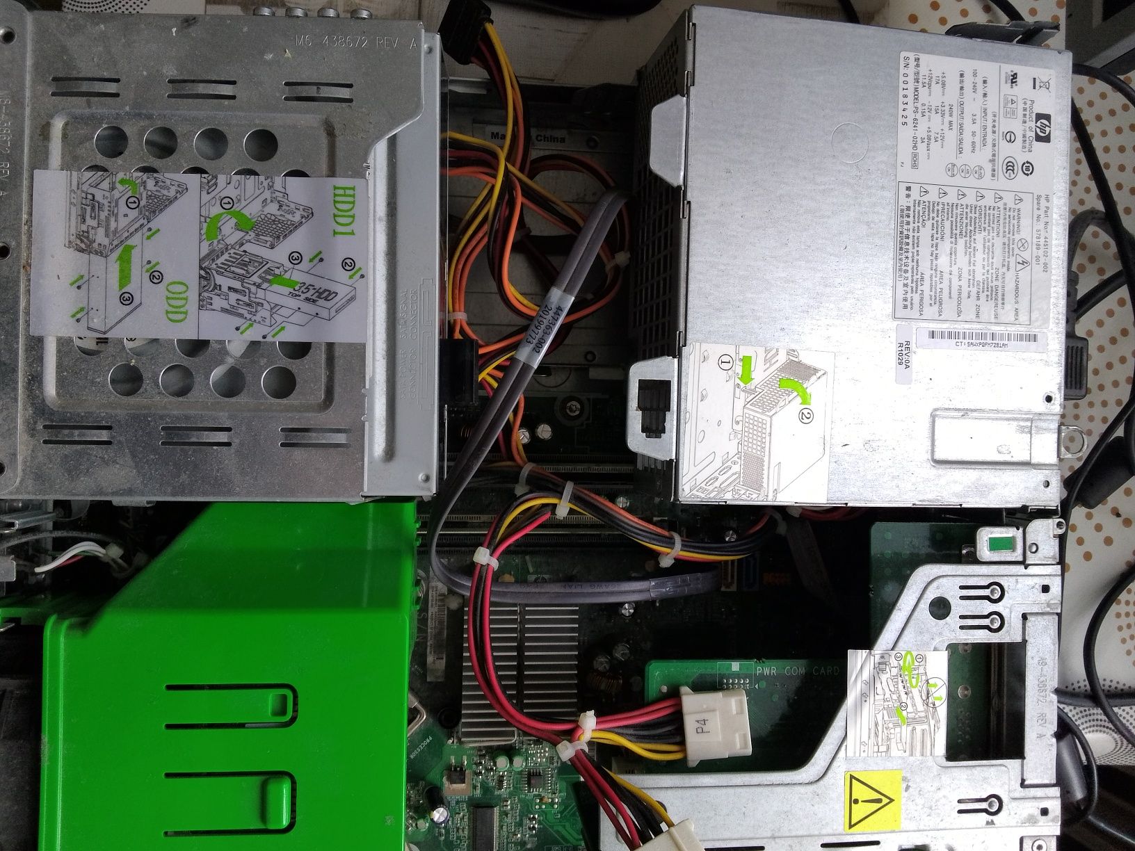 Sprawny zasilacz HP do komputera typu desktop