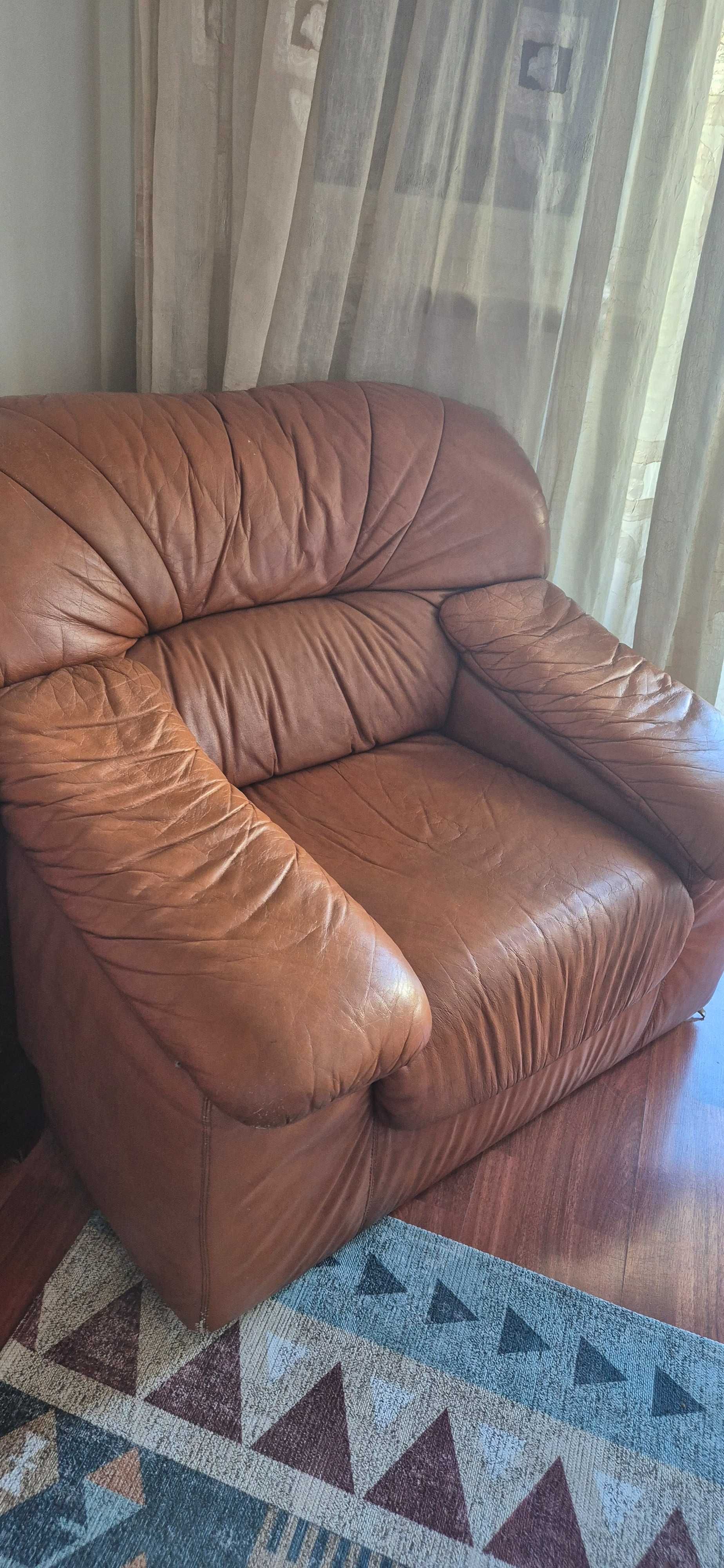 Sofa de pele. Individuais