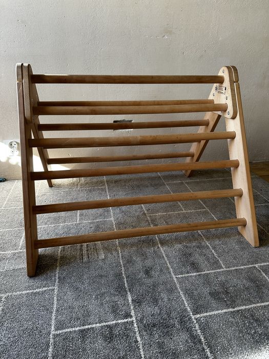 Trójkątna drabinka do wspinaczki dla dzieci, drewniana
