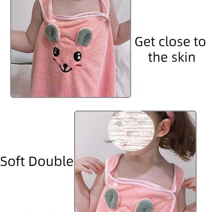 Szlafrok / ręcznik kąpielowy dla dziewczynki.