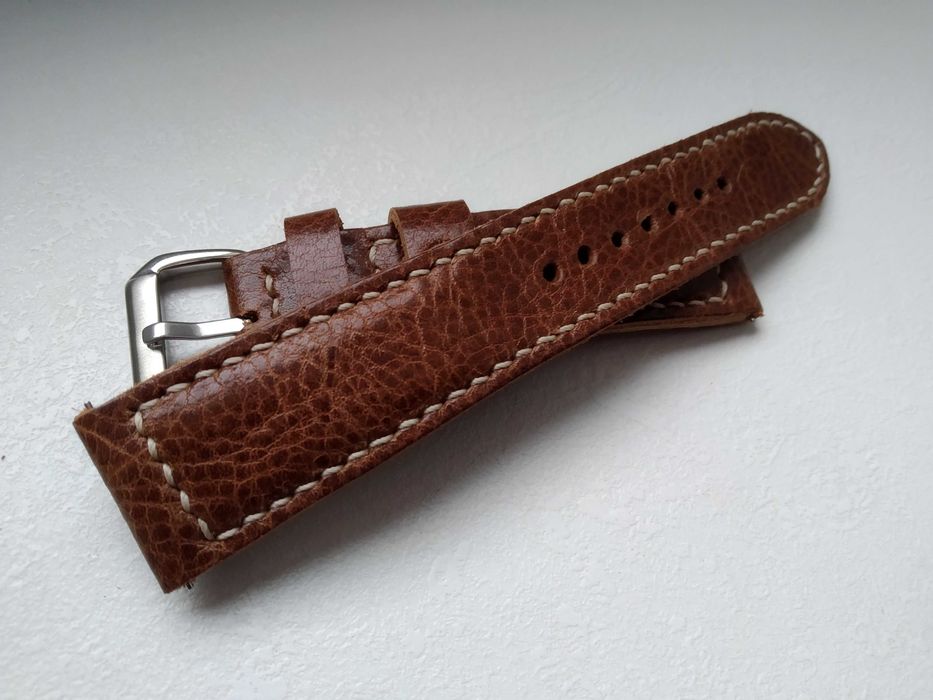 Pasek skórzany do zegarka 22 / 20 mm skóra Full Grain