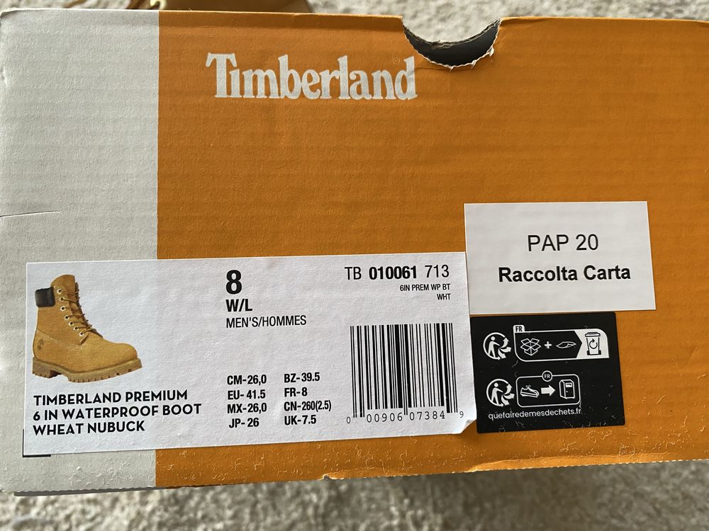 Ботінки Timberland.  Б/у. Розмір 41,5 - 42. Стан нових