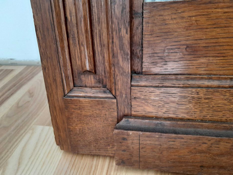 Lustro dębowe antyczne drewniane wiszace