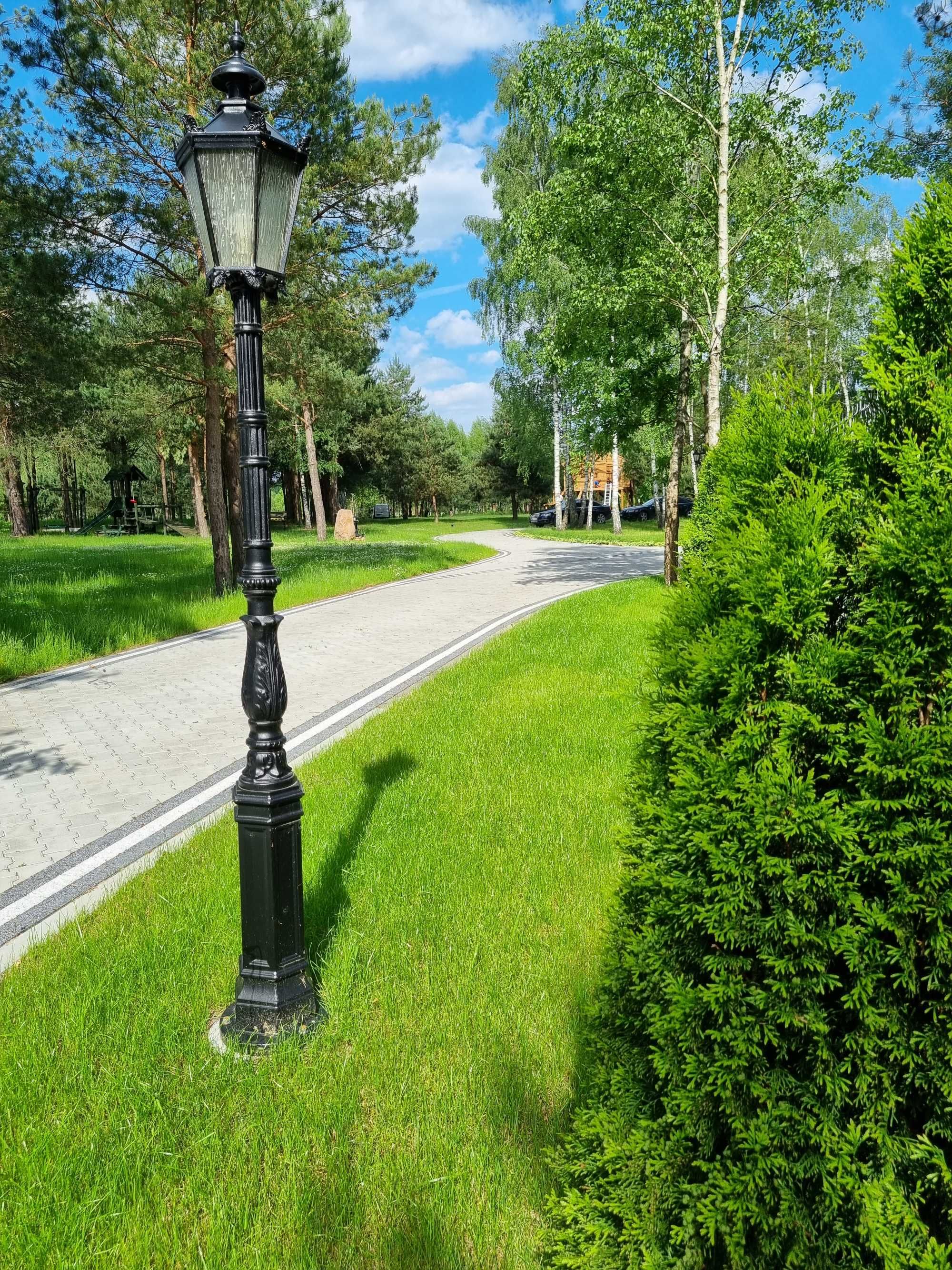 uliczna lampa oświetlenie żeliwna ogród H-260cm gusslaterne