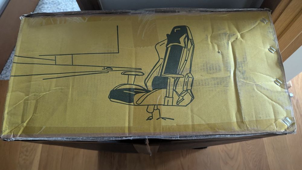 Cadeira Gaming, vermelha e preta power Gaming nova, com LED RGB