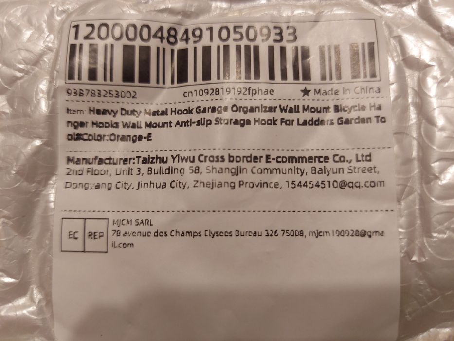 NOWY Garażowy uchwyt ścienny 25kg