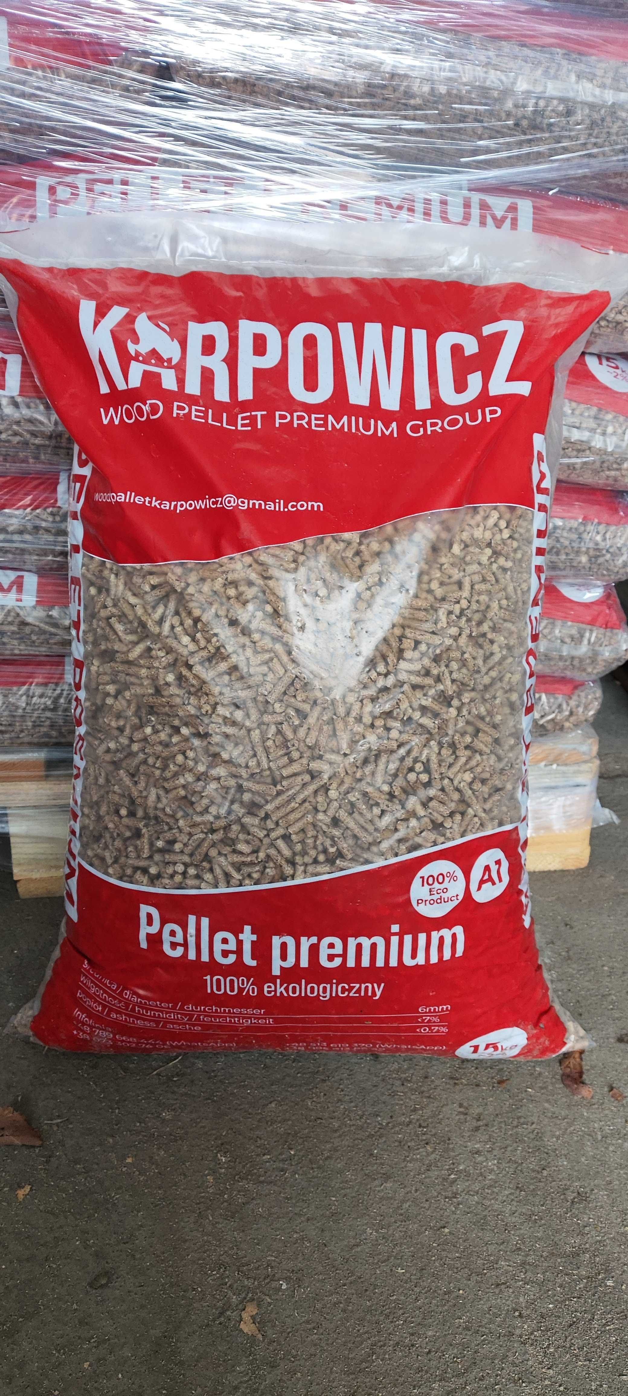 Pellet sosnowy 6mm czysta trocina Certyfikat EN A1 Dostawa Hurt/Detal