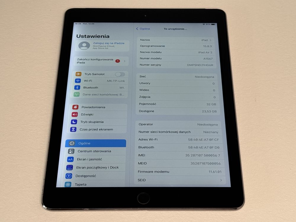 iPad Air 2 (A1567) 32GB - Cellular (LTE) - faktura VAT 23%