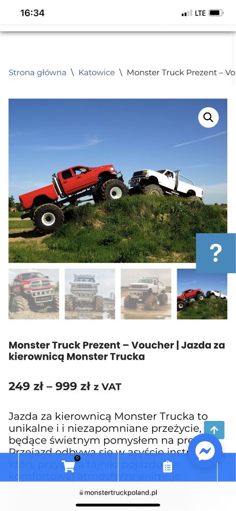 Voucher na przejazd Monster Truckiem