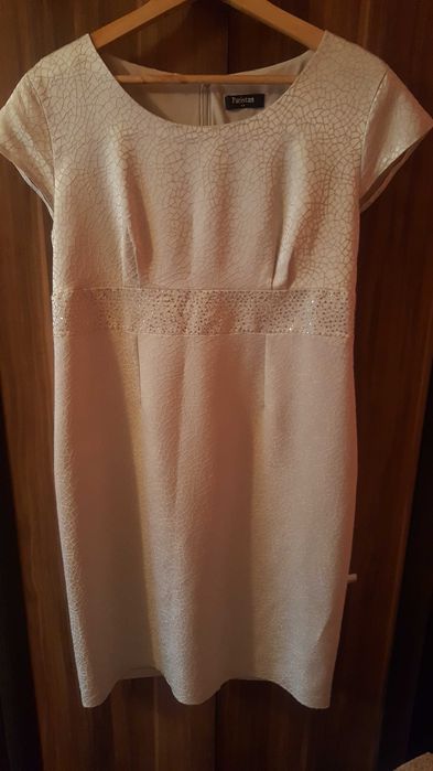 Sukienka i bolerko roz.44, kryształki, elegancki zestaw,idealny