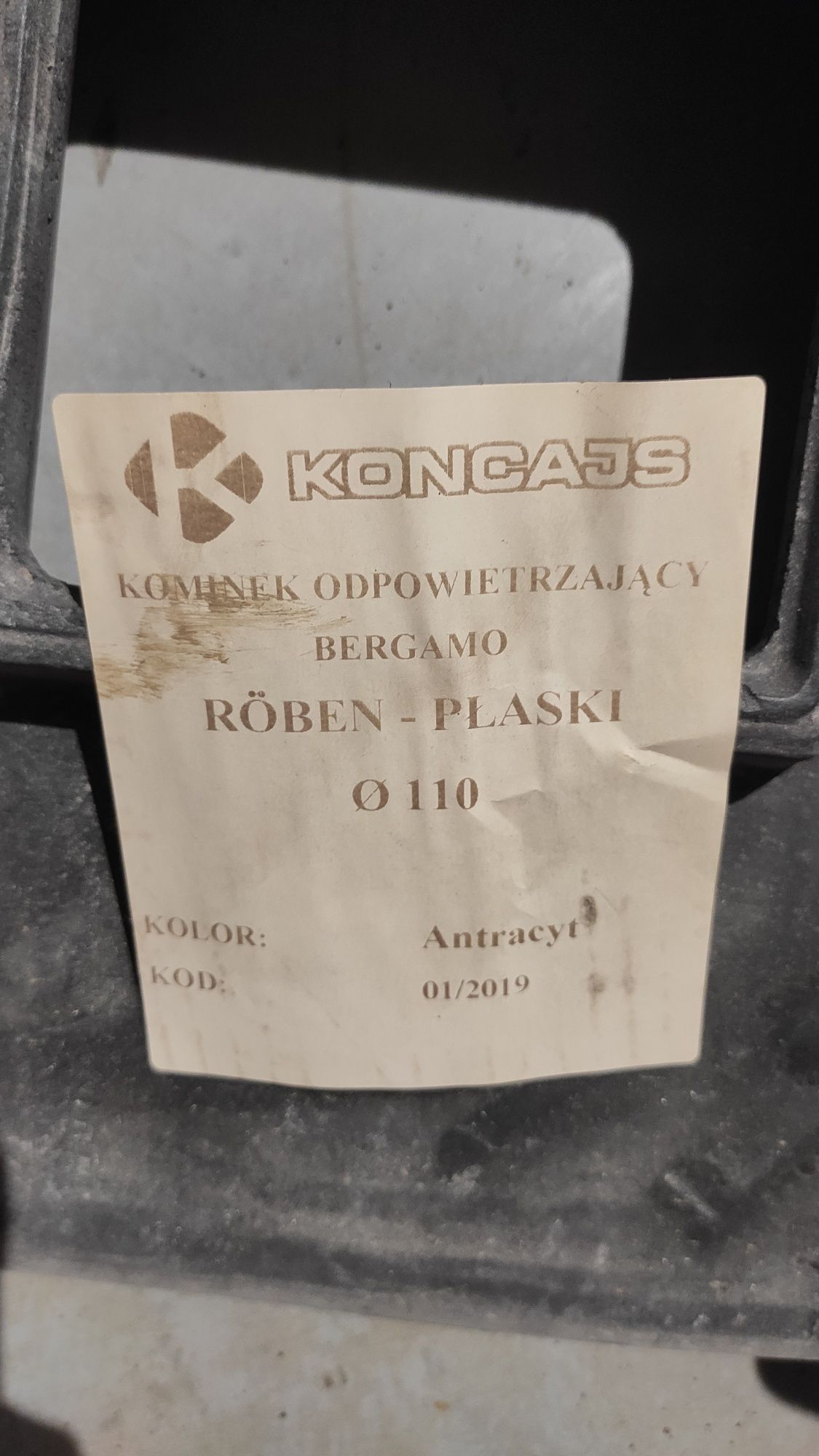 Kominek kanalizacyjny odpowietrzający Roben Bergamo antracyt