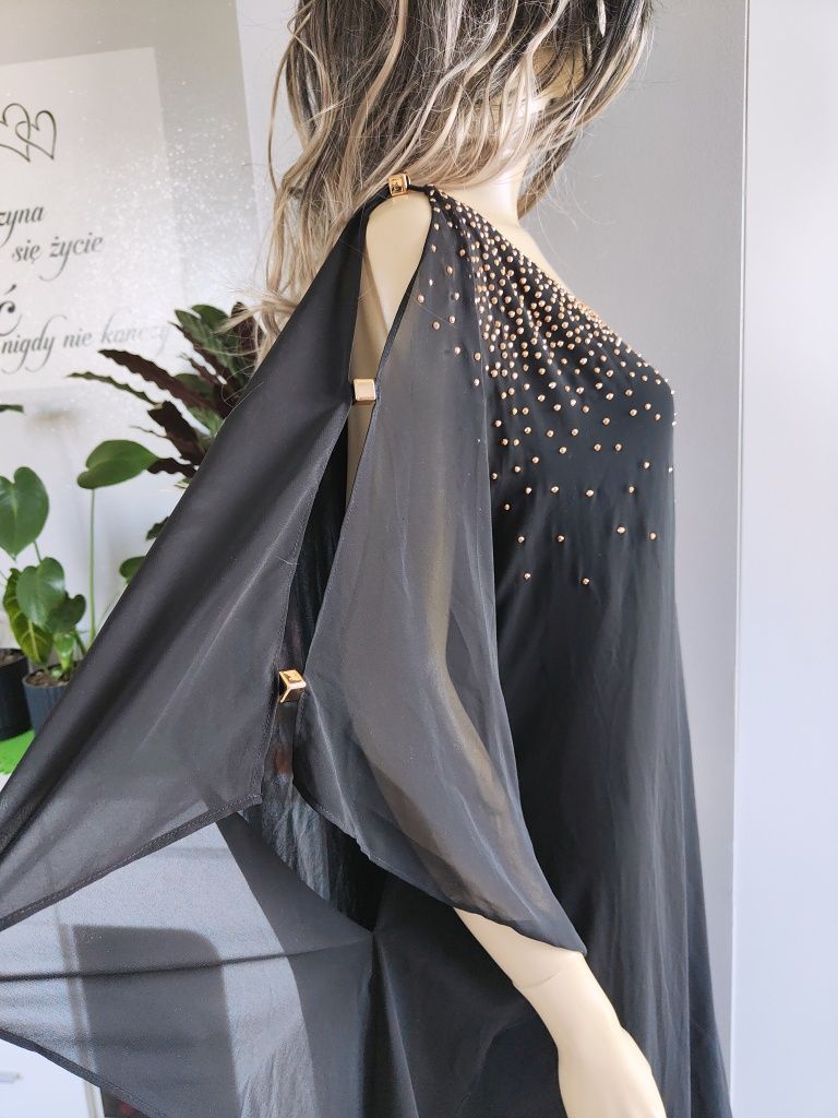 Sukienka koktajlowa luźna wesele impreza plussize rozmiar 52 6 xl