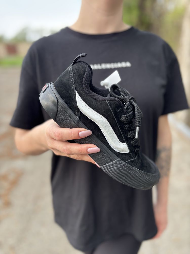 Женские кеды кроссовки Vans KNU skool black white розпродаж