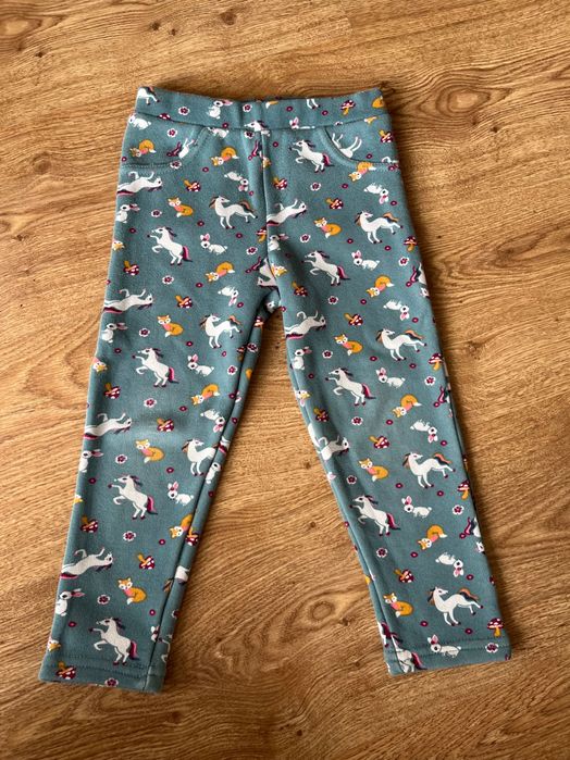 Ciepłe legginsy jednorożce 92 Kiki & Koko getry ocieplane 1,5 - 2 lata