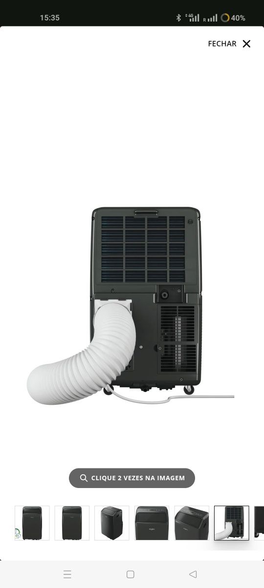 Ar condicionado portátil 12000btu Whirlpool