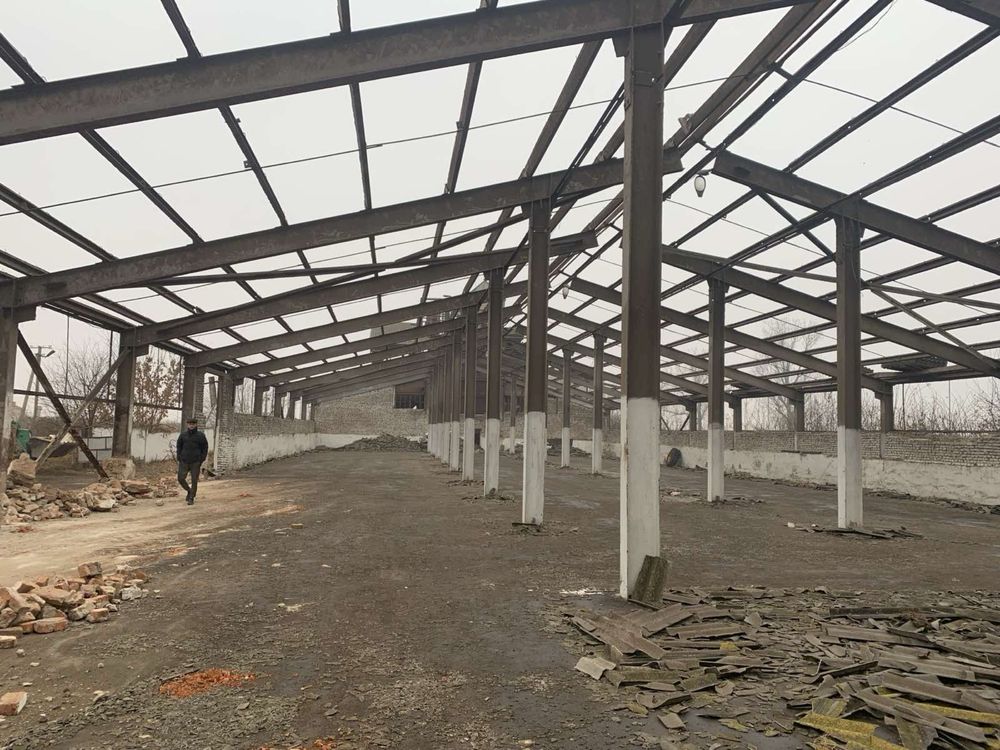 Каркас балочного ангару 22×60 м на болтовому з’єднанні