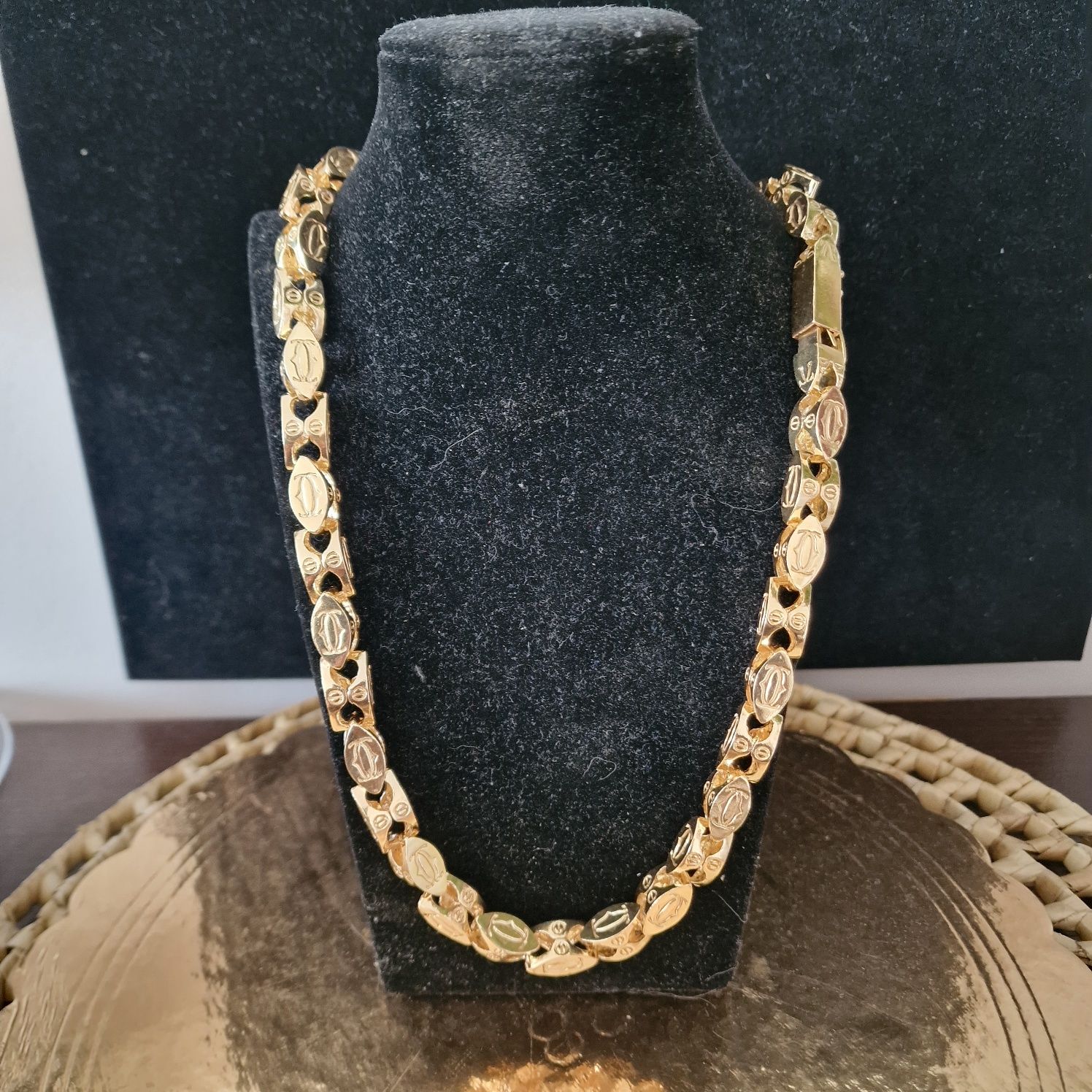 Srebny pozłacany cartier 153.40gram próba 925