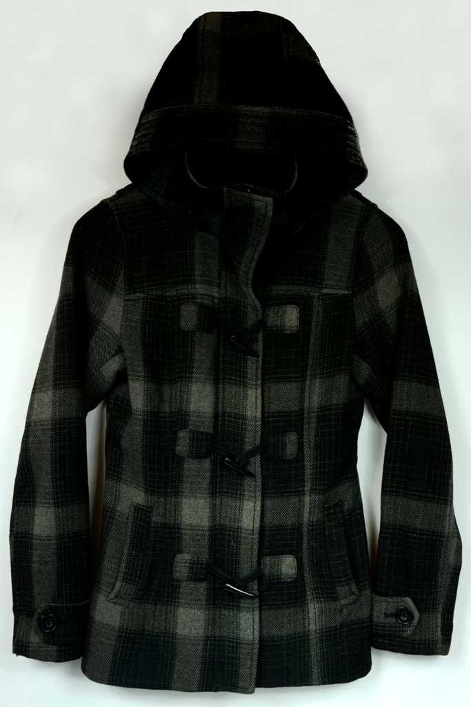 H&M, płaszcz zimowy z kapturem, r. 36, S