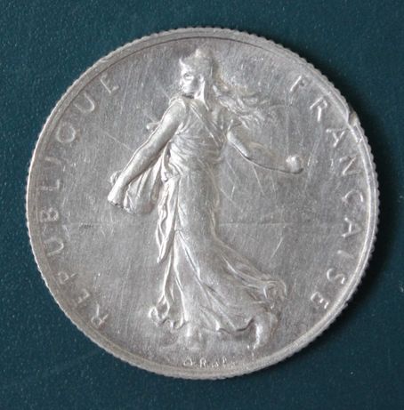 монета 2 франка 1918 года
