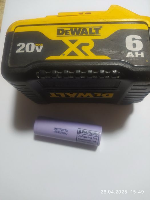 Продам елементи inr21700h 30a для батареї деволт 6А  є 8 шт  (8,30мом)