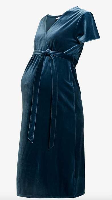 GAP aksamitna kopertowa sukienka ciążowa L