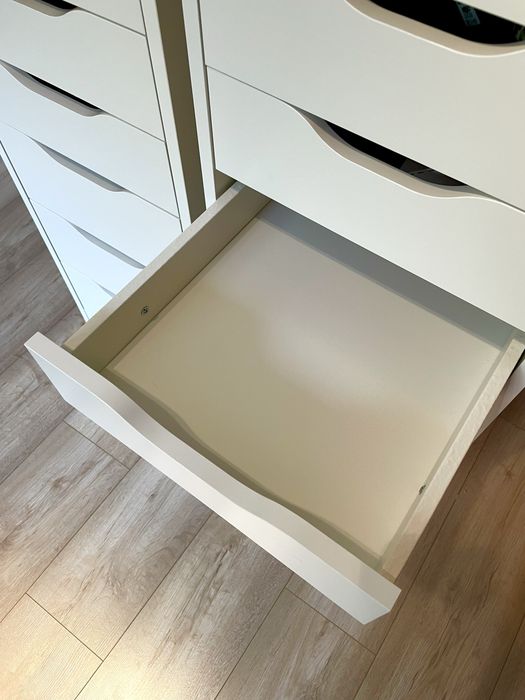2 komody IKEA Alex 9 szuflad biuro komódka komoda biała