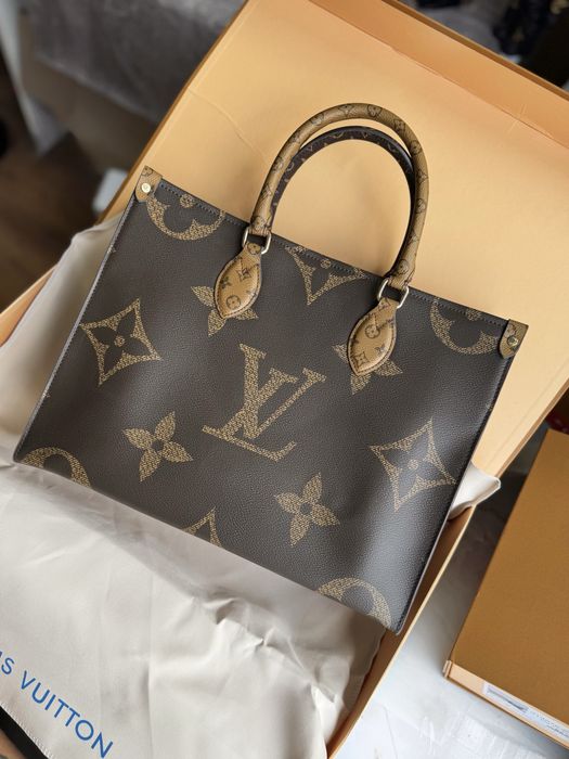 Сумка жіноча шопер тоут Louis Vuitton OnTheGo Monogram луи витон шкіра