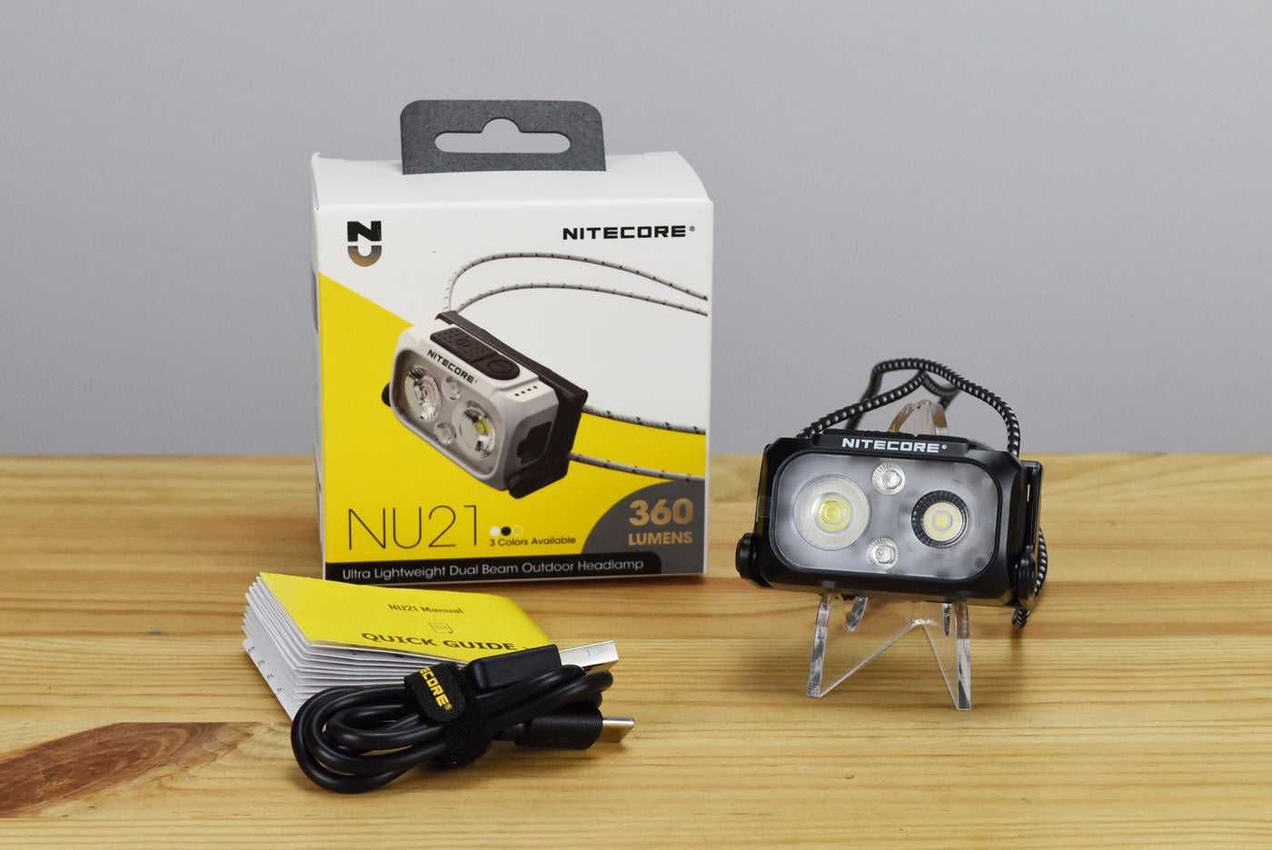 Тактический налобный фонарь Nitecore nu21 красный белый свет аккум usb