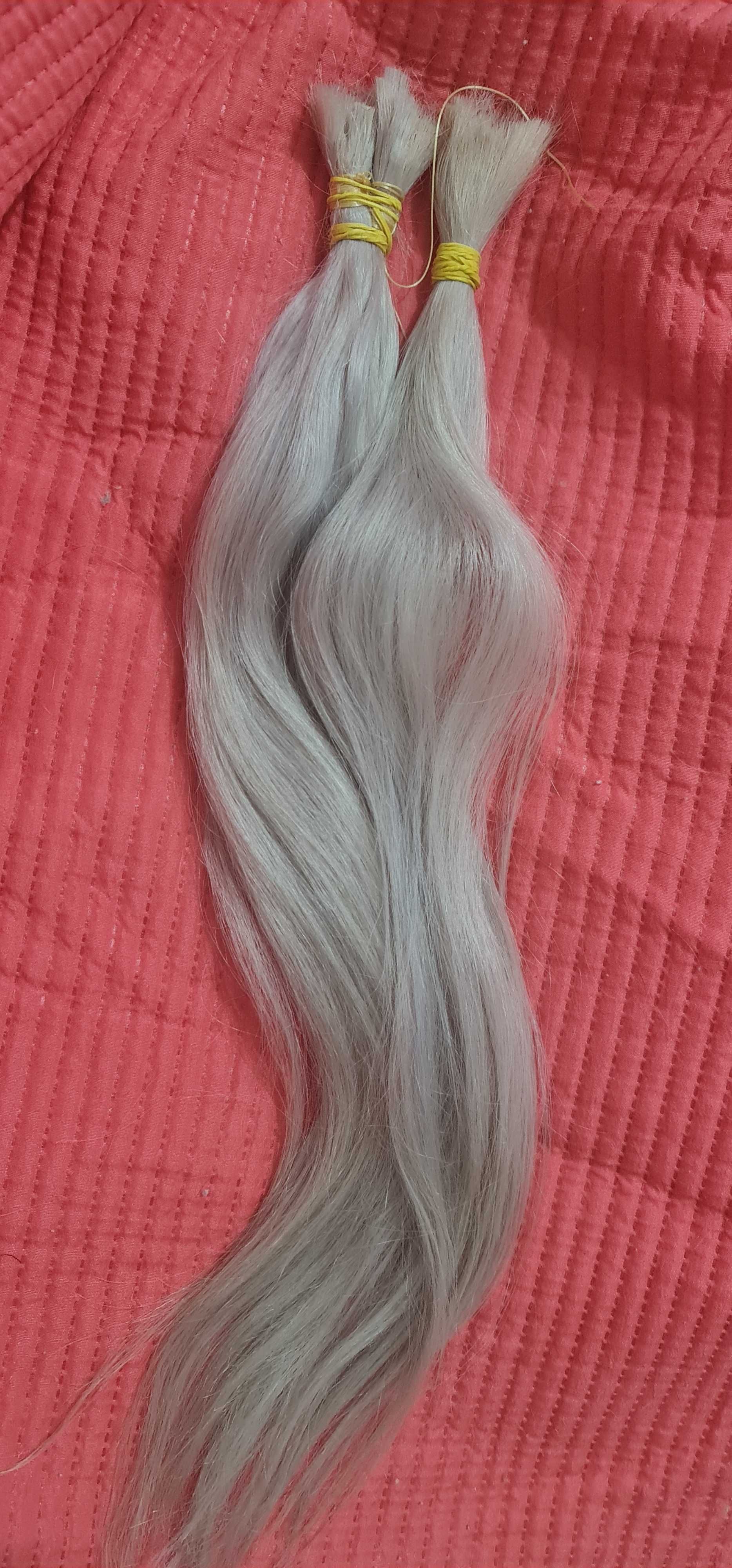 Extensões cabelo indiano platinado