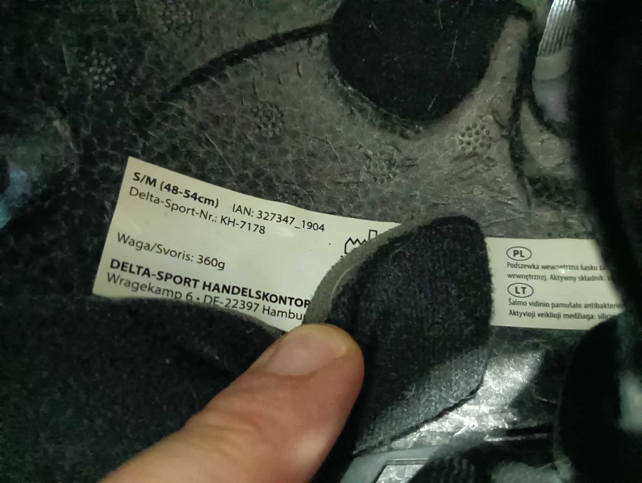 Kask ochronny z lampką LED dla dziecka na rower,rolki S/M (48-54cm)