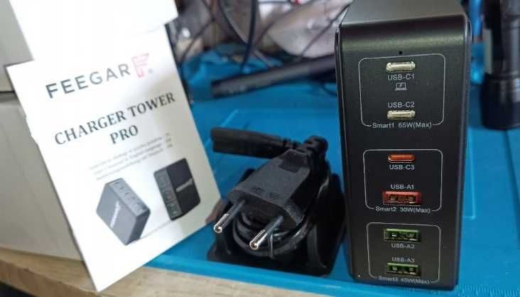ŁADOWARKA SIECIOWA 140W 6xUSB typ A typ C szybka ładowarka *nowa