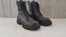 Buty damskie Glany 8 dziurek ocieplane czarne wysokie rozmiar 39