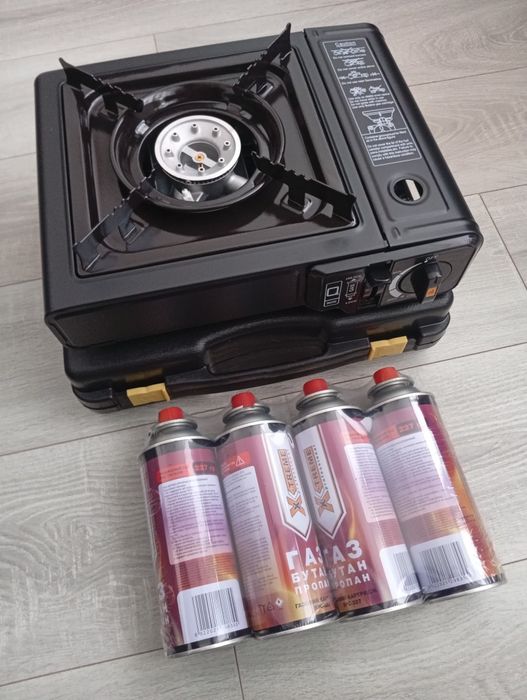Газова плитка туристична + 1 балончік  |  + 4 балончіка за 699