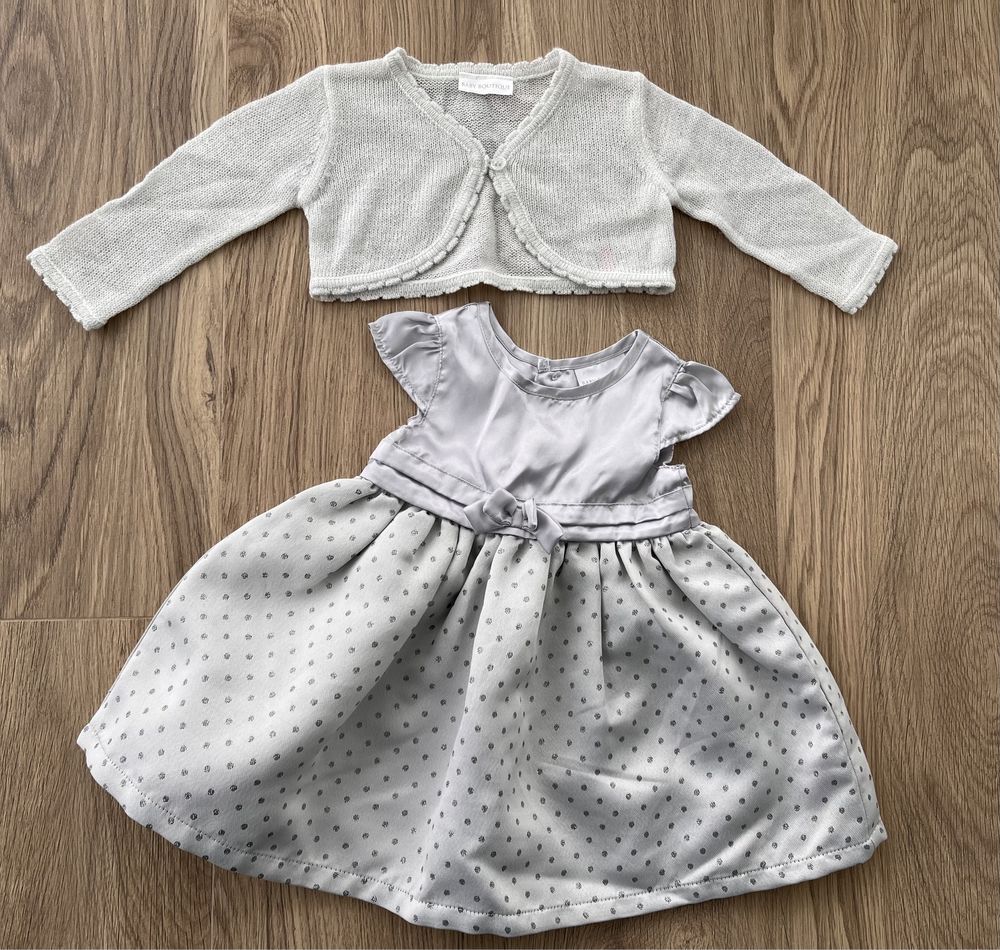 Piękna, elegancka sukienka dla księżniczki, z bolerkiem, r.68, NOWA