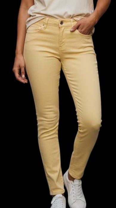Cytrynowe jeansy slim r. 38