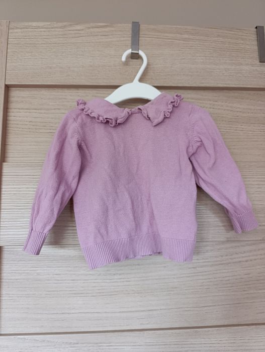 Śliczny liliowy sweterek H&M rozmiar 74