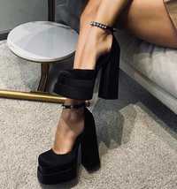 Жіночі туфли чорні Versace Bratz Версаче Братз