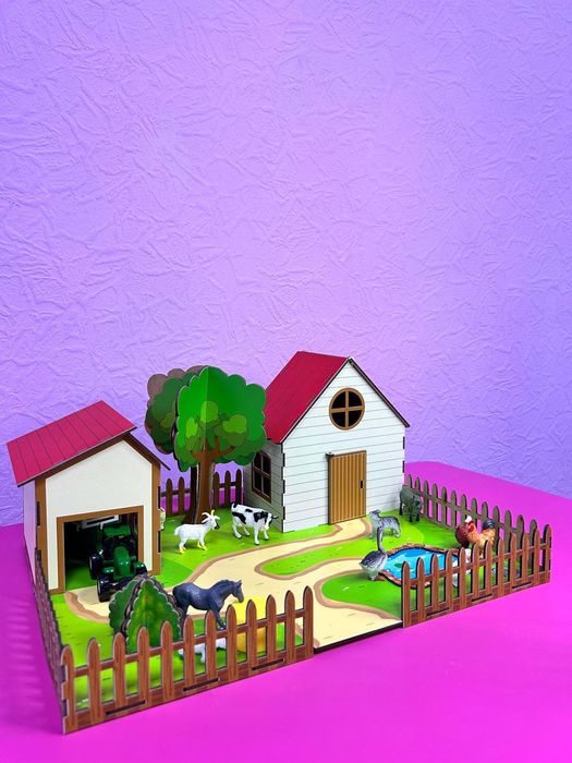 Дитяча гра яскрава ферма. Комплект для ігор та цікавих занять.