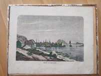 Stara kolorowa grafika – „Havnen ved Hammerfest”, XIX wiek
