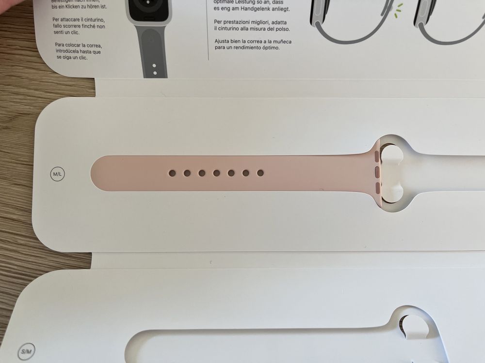 Apple Watch pasek sportowy M/L różowy band 38 40 41 mm nowy
