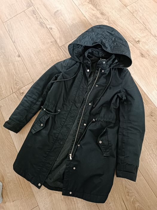 Kurtka parka czarna h&m