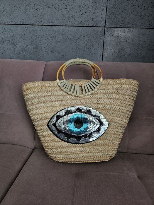 Pleciona torebka z okiem proroka