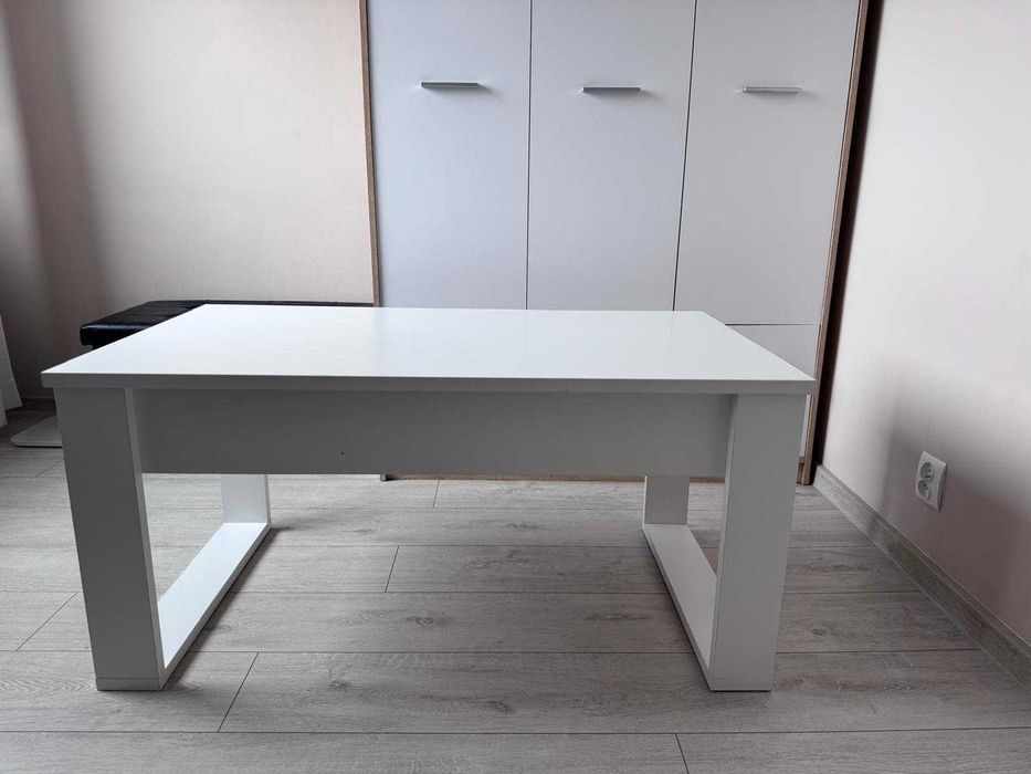 Stolik kawowy z szufladami biały