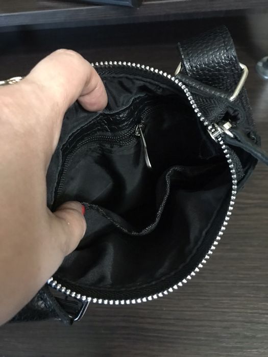 Мужская барсетка из натуральной телячьей кожи.Кожаная мужская сумка.