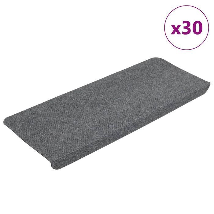 Vidaxl Maty Na Schody Samoprzylepne 30 Szt. Szare 65X24,5X3,5 Cm