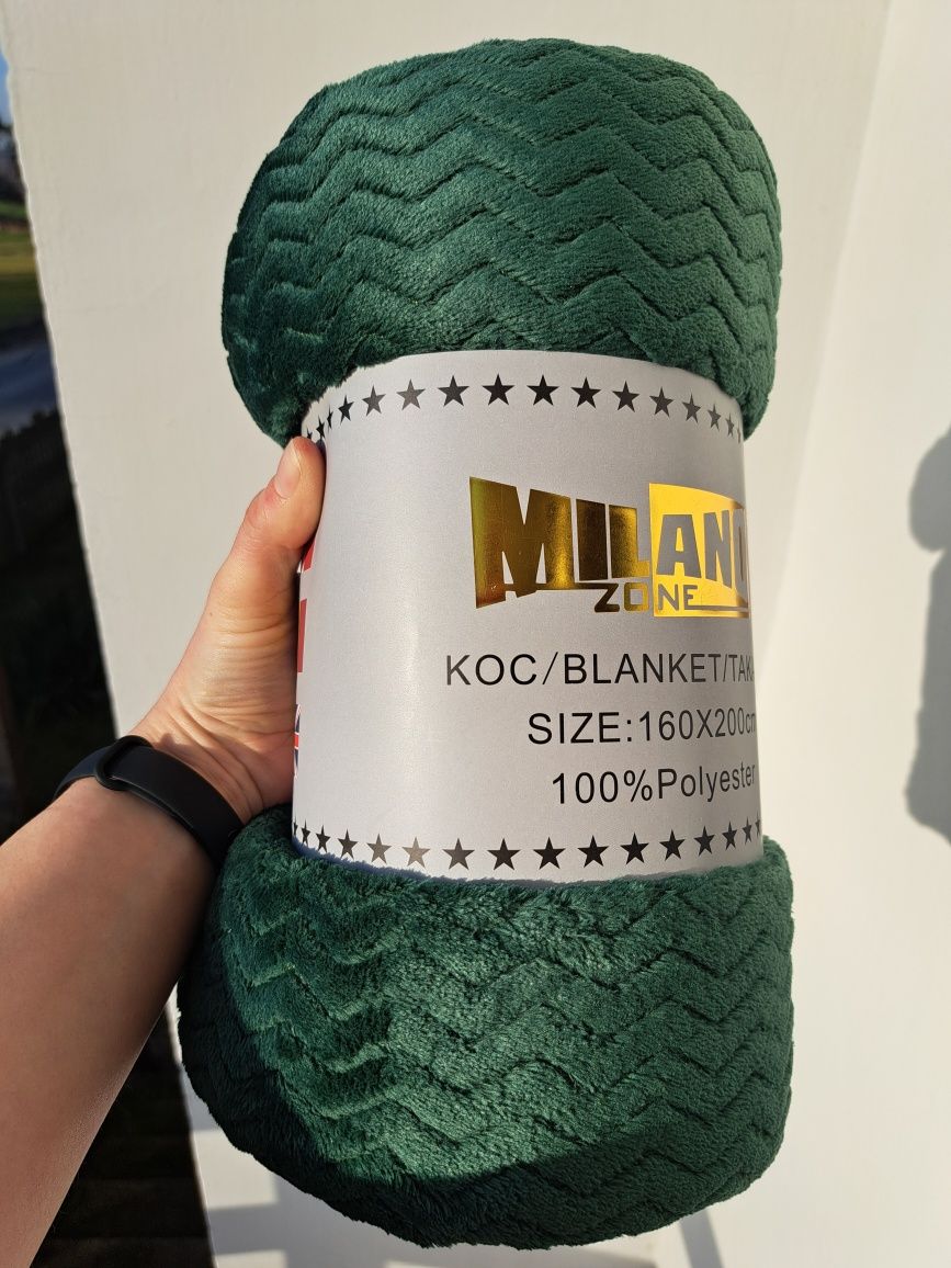 Koc pled 160x200 mikrofibra łosoś