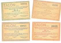 Talony makulaturowe PRL Zestaw 4szt 2UN
