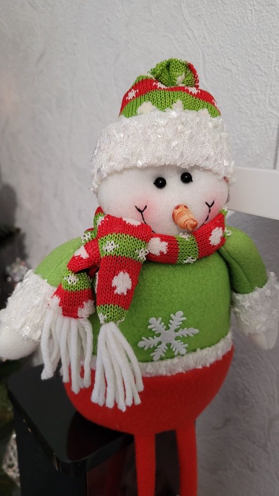 Новогодние игрушки снеговик декор под ёлку