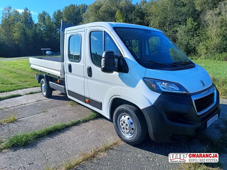 Peugeot Boxer 2.2 HDi, 131kM PODWÓJNA KABINA, manual, 2014 rok GOTOWY DO PRACY!  7-osób, 100% orginalny przebieg, STAN BDB